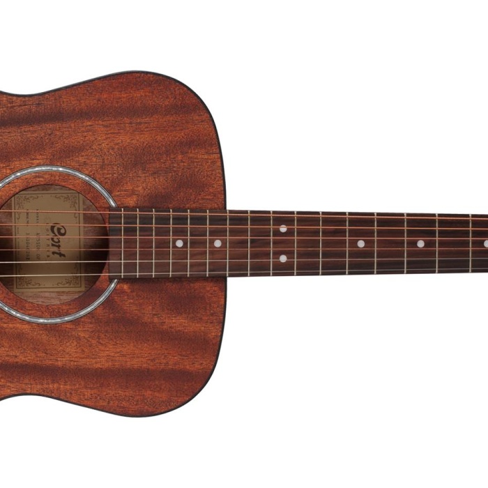 Cort AF510M OP Akustik Gitar (Başlangıç/Orta Seviye) | Tamamı Maun (Mahogany) Gövde, Konser Tipi Küçük Kasa ve Open Pore Mat Kaplama